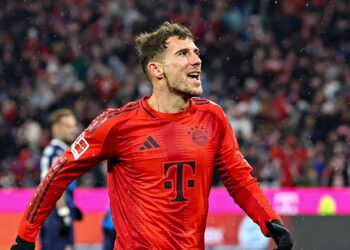 Leon Goretzka (FC Bayern München) jubelt gegen Heidenheim