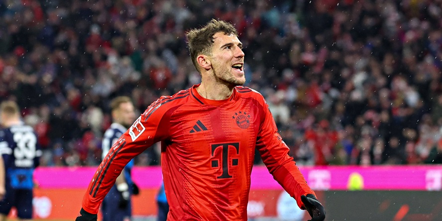 Leon Goretzka (FC Bayern München) jubelt gegen Heidenheim