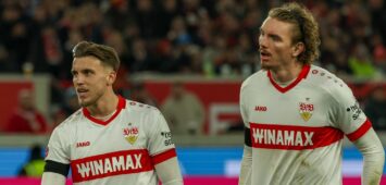 Ermedin Demirovic und Nick Woltemade vom VfB Stuttgart