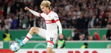 29.10.24 VfB Stuttgart - 1. FC Kaiserslautern Deutschland, Stuttgart, 29.10.2024, Fussball, DFB-Pokal, 2. Runde, VfB Stuttgart - 1. FC Kaiserslautern: Frans Krätzig VfB Stuttgart. *** 29 10 24 VfB Stuttgart 1 FC Kaiserslautern Germany, Stuttgart, 29 10 2024, Football, DFB Cup, 2nd round, VfB Stuttgart 1 FC Kaiserslautern Frans Krätzig VfB Stuttgart