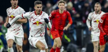 Leipzigs Andre Silva. Fussball 1. Bundesliga, 15. Spieltag: FC Bayern Muenchen - RB Leipzig. 20. Dezember 2024: Muenchen, Allianz Arena. FC Bayern Muenchen - RB Leipzig *** Leipzigs Andre Silva Soccer 1 Bundesliga, Matchday 15 FC Bayern Muenchen RB Leipzig 20 December 2024 Munich, Allianz Arena FC Bayern Muenchen RB Leipzig