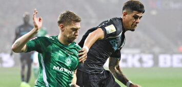 Die Kaufempfehlungen Mitchell Weiser (SV Werder Bremen) und Piero Hincapie (Bayer Leverkusen) im Zweikampf