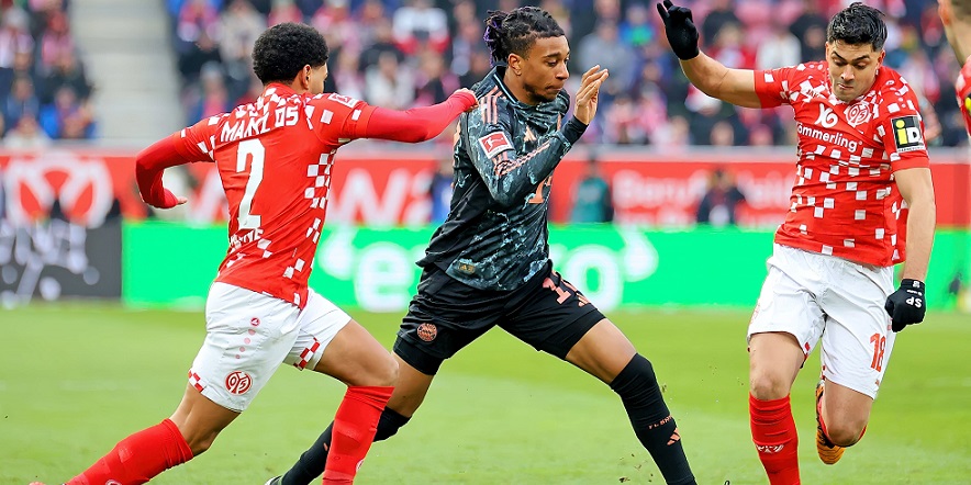 Michael Olise (Bayern München) und Nadiem Amiri (Mainz 05) sind aktuell gut aufgelegt
