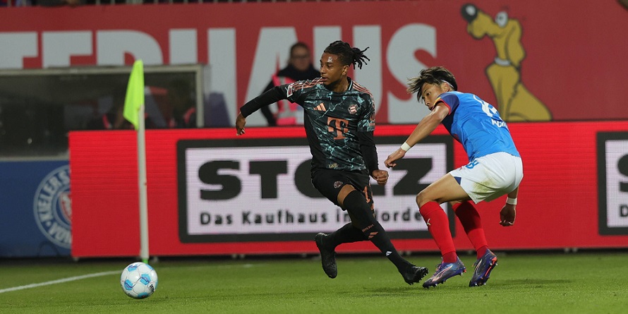 Michael Olise (Bayern München vs. Shuto Machino (Holstein Kiel)