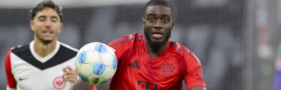 Dayot Upamecano vom FC Bayern im Spiel gegen Eintracht Frankfurt