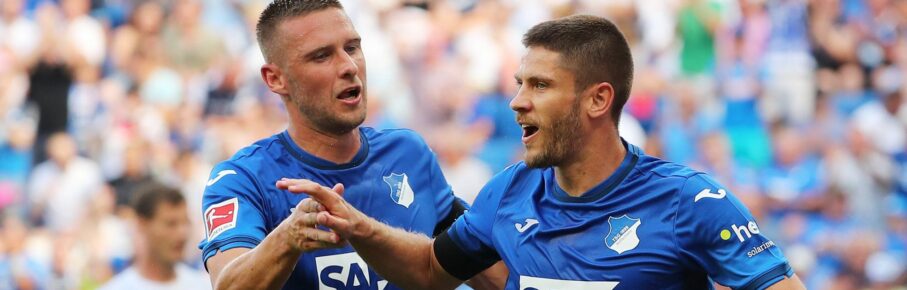 Pavel Kaderabek und Andrej Kramaric von der TSG Hoffenheim