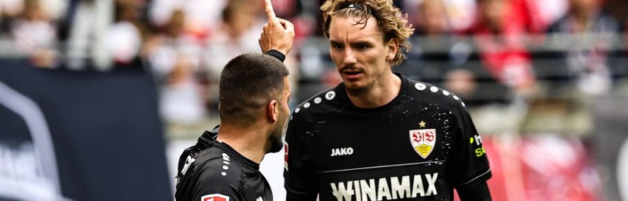 Nick Woltemade r.,VfB Stuttgart,11 und Deniz Undav VfB Stuttgart,26 - 1. Fussball Bundesliga Saison 2024-2025 Punktspiel RB Leipzig vs. VfB Stuttgart in der Red Bull Arena in Leipzig - Aktion,Fussball,Deutschland,Mann,Männer,17.05.2025 *** Nick Woltemade r ,VfB Stuttgart,11 and Deniz Undav VfB Stuttgart,26 1 Soccer Bundesliga Season 2024 2025 Point Match RB Leipzig vs VfB Stuttgart at the Red Bull Arena in Leipzig Action,Soccer,Germany,Man,Men,17 05 2025