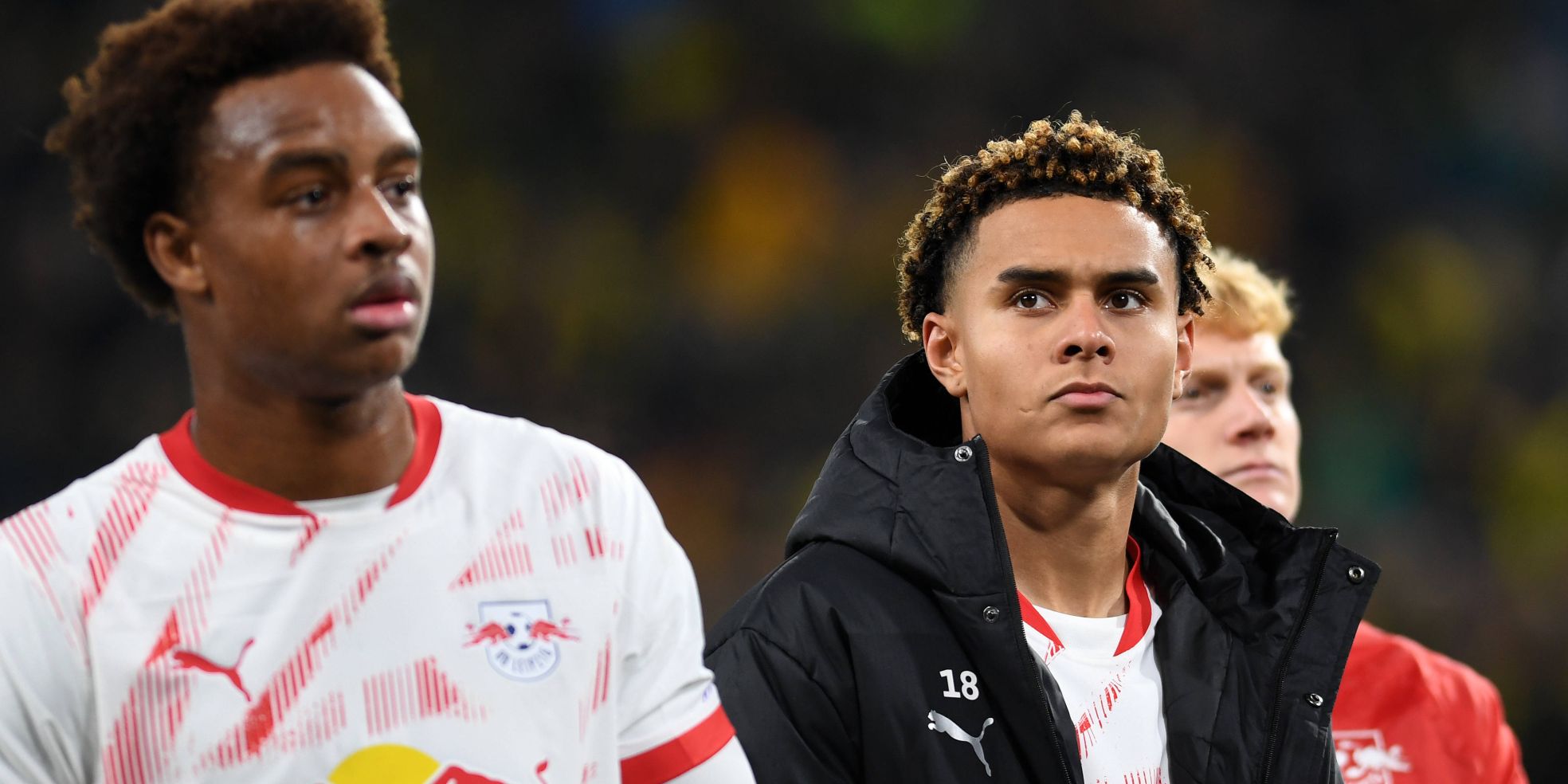RB Leipzig: Antonio Nusa (r.) und Assan Ouedraogo