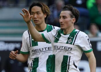 Rocco Reitz von Gladbach im Spiel gegen RB Leipzig