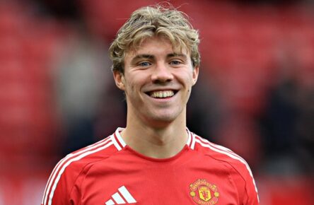 Manchester uniteds Rasmus Höjlund steht wohl im Fokus von Eintracht Frankfurt und Bayer Leverkusen