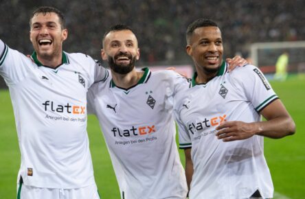 Gladbach: Franck Honorat und Alassane Plea von Borussia Mönchengladbach