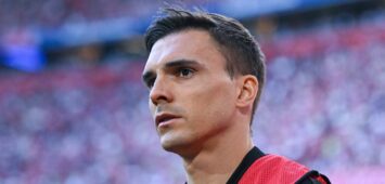 Joao Palhinha vom FC Bayern vor dem Spiel gegen Gladbach