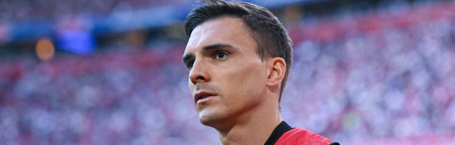 Joao Palhinha vom FC Bayern vor dem Spiel gegen Gladbach