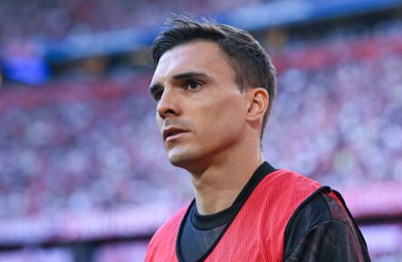 Joao Palhinha vom FC Bayern vor dem Spiel gegen Gladbach