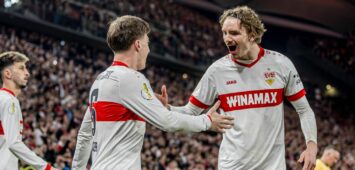 Angelo Stiller und Nick Woltemade vom VfB Stuttgart