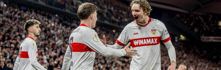 Angelo Stiller und Nick Woltemade vom VfB Stuttgart