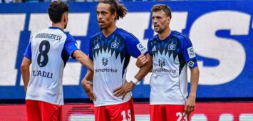 Daniel Elfadli Yussuf Poulsen Meffert Jonas  HSV  Deutschland , Hamburg , Volksparkstadion , Fussball , 1 . Bundesliga , Testspiel Hamburger SV - Olympique Lyon *** Daniel Elfadli Yussuf Poulsen Meffert Jonas HSV Germany , Hamburg , Volksparkstadion , Football , 1 Bundesliga , Test match Hamburger SV Olympique Lyon