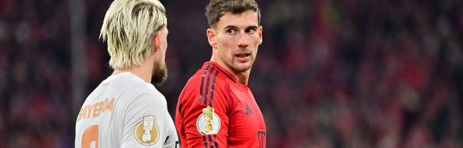 GER, Bayern, Muenchen, Fussball, FC Bayern Muenchen - Bayer 04 Leverkusen, in der Allianz Arena, Muenchen, DFB Pokal, Achtelfinale, 03.12.24, v.l. Robert Andrich Bayer 04 Leverkusen, 8, Leon Goretzka FC Bayern Muenchen, 8, Diskussion DFL / DFB regulations prohibit any use of photographs as image sequences and or quasi-video, *** GER, Bayern, Muenchen, Fußball, FC Bayern Muenchen Bayer 04 Leverkusen, in der Allianz Arena, Muenchen, DFB Pokal, Achtelfinale, 03 12 24, v l Robert Andrich Bayer 04 Leverkusen, 8 , Leon Goretzka FC Bayern Muenchen, 8 , Discussion DFL DFB regulations prohibit any use of photographs as image sequences and or quasi video, Copyright: HMB-Media/MichaelxNibel