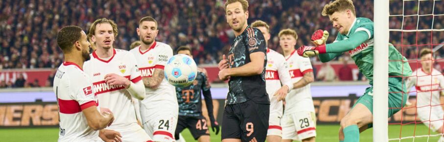 Bayern-Stürmer Harry Kane gegen den VfB Stuttgart