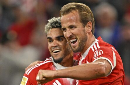 Harry Kane und Luis Diaz vom FC Bayern München
