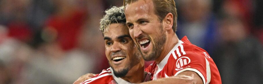 Harry Kane und Luis Diaz vom FC Bayern München