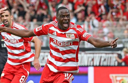 Top-Kaufempfehlung Ilyas Ansah (1. FC Union Berlin) jubelt gegen Stuttgart