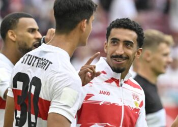 Tiago Tomas und Chema Andres vom VfB Stuttgart