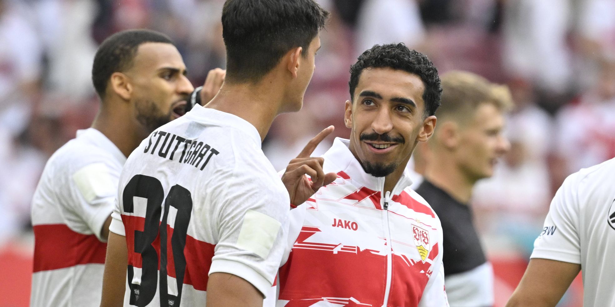 Tiago Tomas und Chema Andres vom VfB Stuttgart