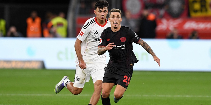 Bei Eintracht Frankfurt und Bayer Leverkusen in Topform: Can Uzun und Alejandro Grimaldo