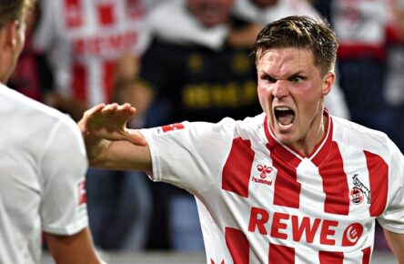 Marius Bülter feiert mit Köln-Kollege Sebastian Sebulonsen