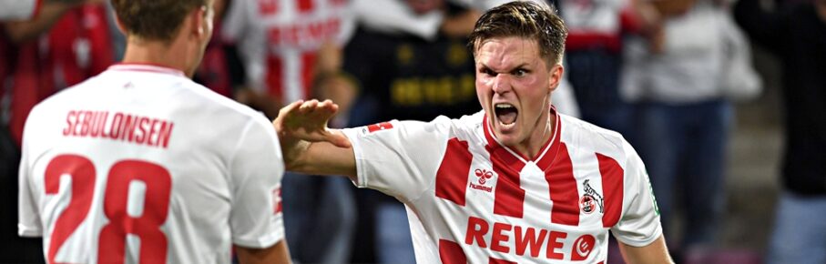 Marius Bülter feiert mit Köln-Kollege Sebastian Sebulonsen