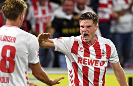 Marius Bülter feiert mit Köln-Kollege Sebastian Sebulonsen