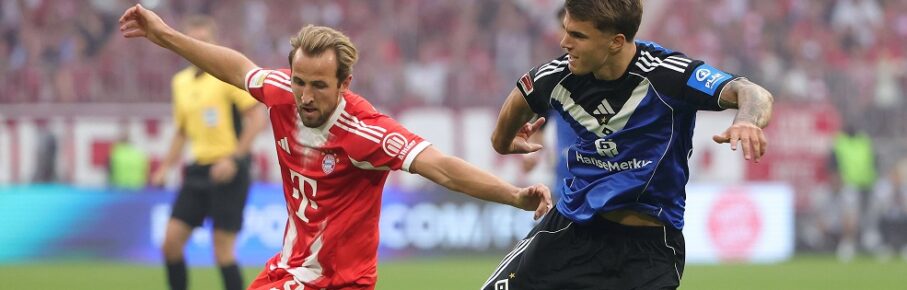 Formstärkste Spieler: Mit Sommertransfers von HSV, VfB & Eintracht 250914 -- MUNICH, Sept. 14, 2025 -- Harry Kane L of Bayern Munich vies with Luka Vuskovic of Hamburger SV during the German first division Bundesliga football match between Bayern Munich and Hamburger SV at Allianz Arena in Munich, Germany, Sept. 13, 2025. Photo by /Xinhua SPGERMANY-MUNICH-FOOTBALL-BUNDESLIGA-BAYERN MUNICH VS HAMBURGER SV PhilippexRuiz PUBLICATIONxNOTxINxCHN