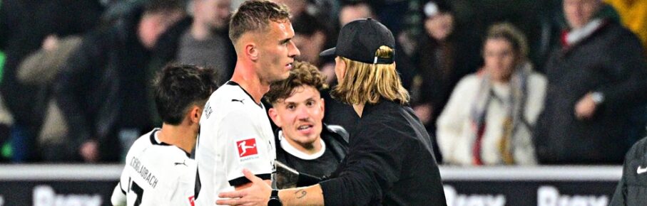 Gladbach-Talent Jan Urbich mit Interimstrainer Eugen Polanski