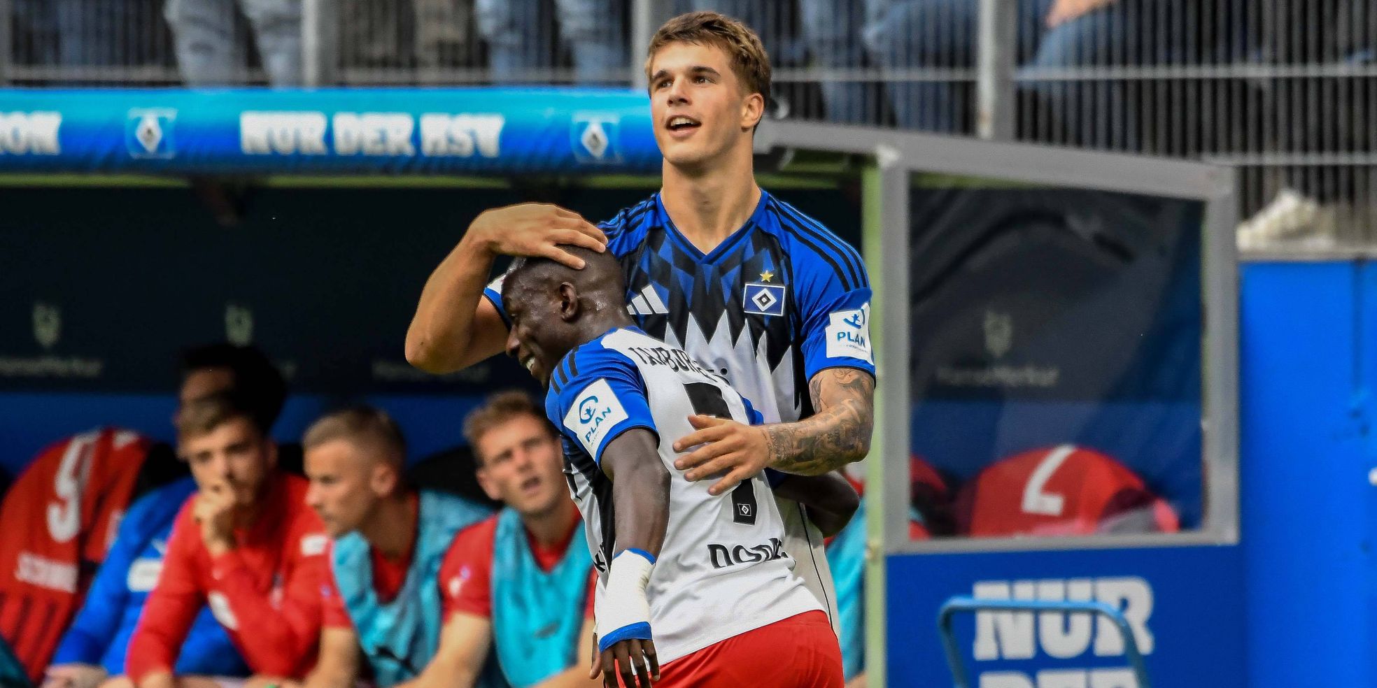 HSV: Luka Vuskovic und Jean-Luc Dompe