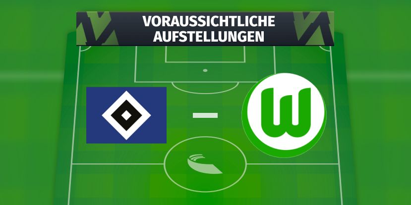 HSV - VfL Wolfsburg: Voraussichtliche Aufstellungen