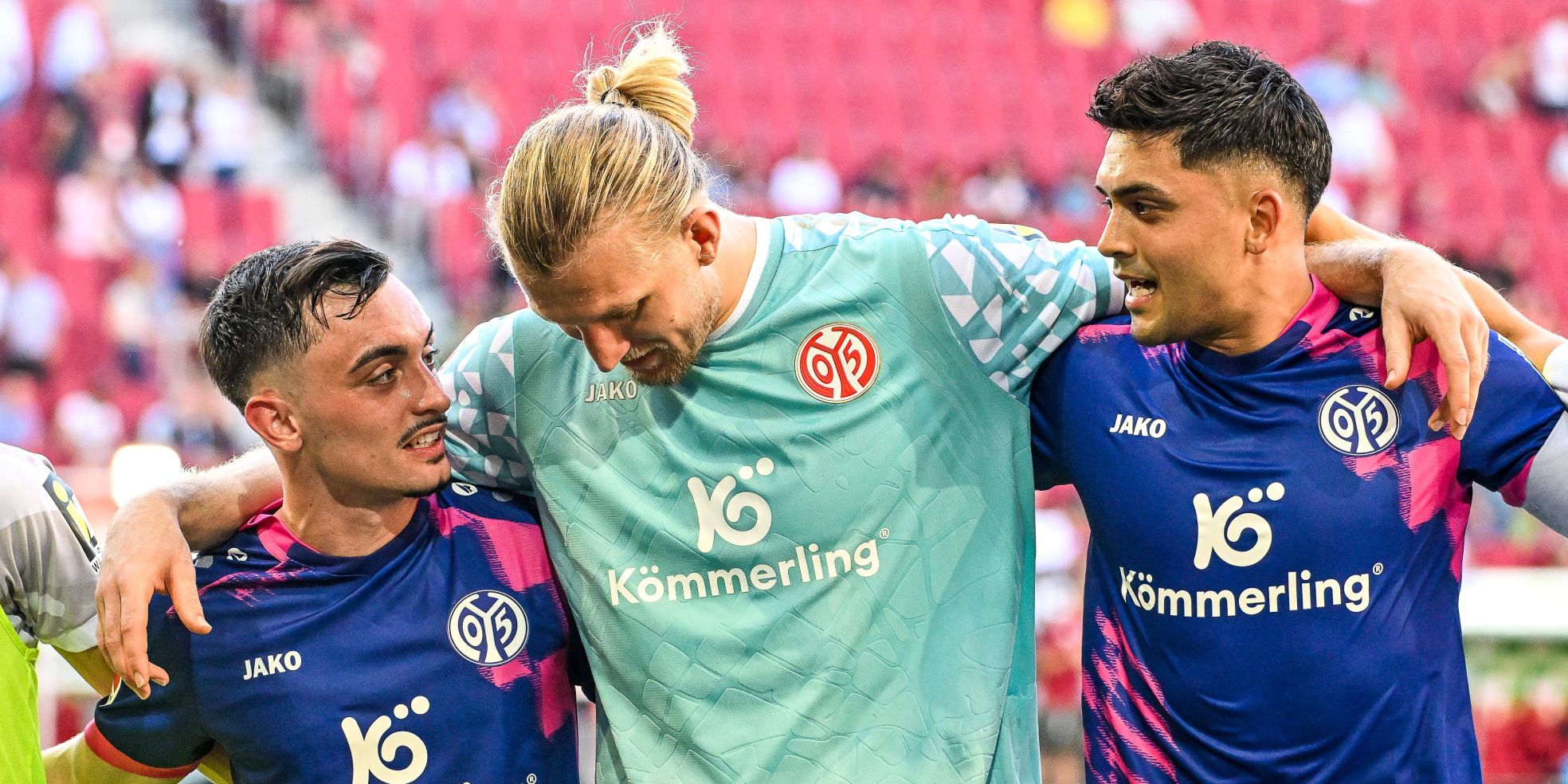1. FSV Mainz 05: Paul Nebel, Robin Zentner, Nadiem Amiri