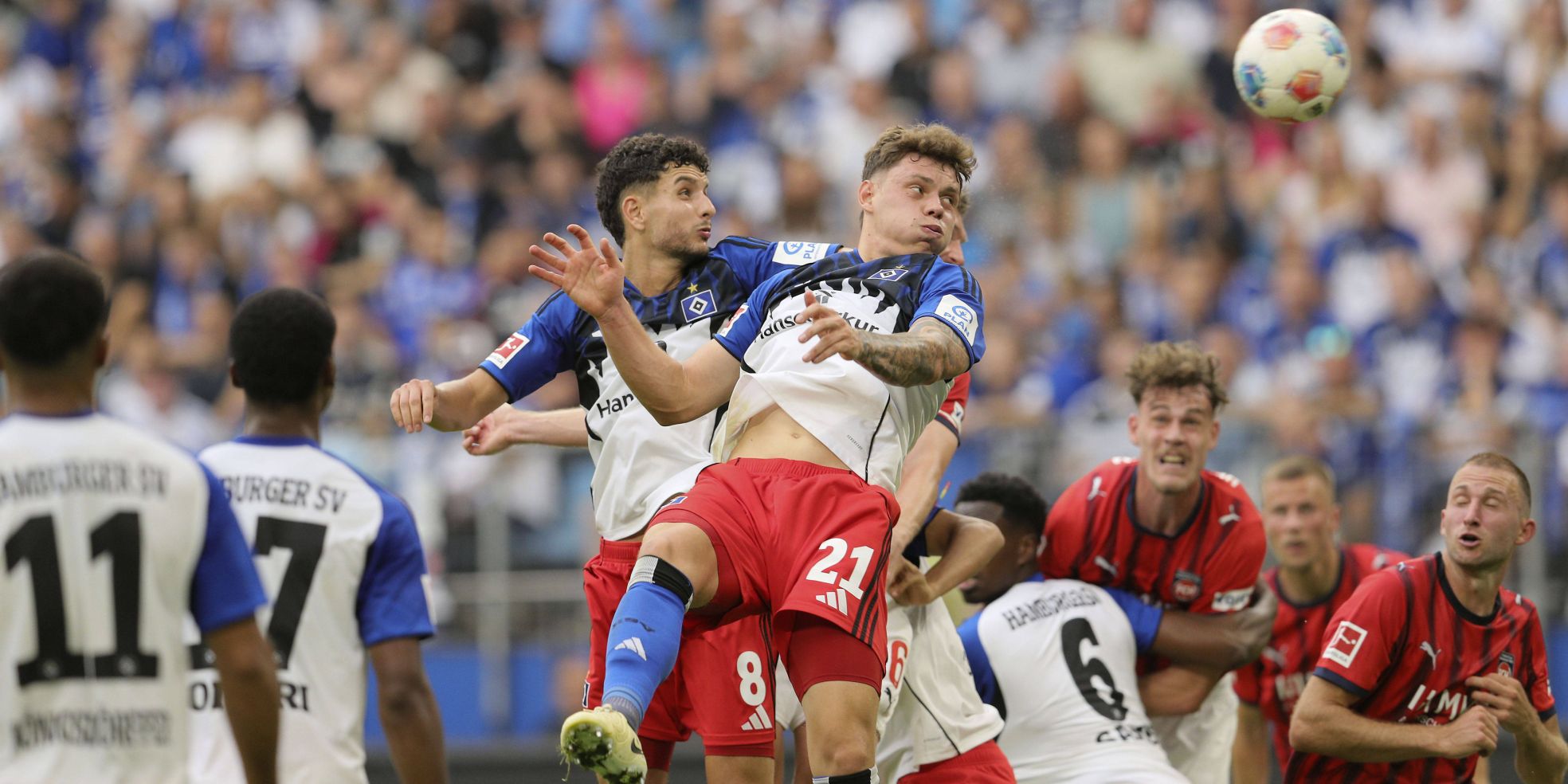 Nicolai Remberg und Daniel Elfadli vom HSV