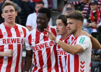 1. FC Köln: Johannesson, Ache, Kaminski, Thielmann (v. l.)