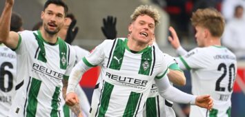 Torjubel Robin HACK Borussia Moenchengladbach, Jubel,Freude,Begeisterung, hi:Tim KLEINDIENST Borussia Moenchengladbach. Aktion, Fussball 1. Bundesliga Saison 2024/2025, 24.Spieltag, Spieltag24 1.FC Heidenheim - Borussia Moenchengladbach 0-3 am 01.03.2025, VOITH ARENA *** Goal celebration Robin HACK Borussia Moenchengladbach , cheering,joy,enthusiasm, hi Tim KLEINDIENST Borussia Moenchengladbach action, Football 1 Bundesliga season 2024 2025, 24 Matchday, Matchday24 1 FC Heidenheim Borussia Moenchengladbach 0 3 on 01 03 2025, VOITH ARENA