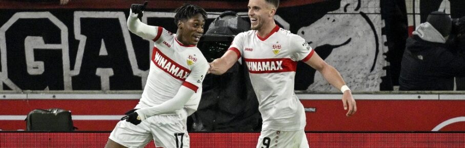 TOR zum 2:0 Justin Diehl VfB Stuttgart 17 Torschuss Aktion Torchance Torjubel mit Ermedin Demirovic VfB Stuttgart 09 VfB Stuttgart vs VfL Bochum BOC 23.11.2024 DFL REGULATIONS PROHIBIT ANY USE OF PHOTOGRAPHS AS IMAGE SEQUENCES AND/OR QUASI-VIDEO VfB Stuttgart vs VfL Bochum BOC *** GOAL for 2 0 Justin Diehl VfB Stuttgart 17 Goal kick Action Goal chance Goal celebration with Ermedin Demirovic VfB Stuttgart 09 VfB Stuttgart vs VfL Bochum BOC 23 11 2024 DFL REGULATIONS PROHIBIT ANY USE OF PHOTOGRAPHS AS IMAGE SEQUENCES AND OR QUASI VIDEO VfB Stuttgart vs VfL Bochum BOC