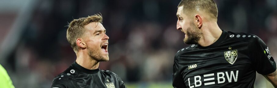 Fussball, Bundesliga Saison 2025/2026 5.Spieltag 1.FC Köln - VfB Stuttgart 28.09.2025, RheinEnergieSTADION Maximilian Mittelstädt VfB Stuttgart, 7 Jeff Chabot VfB Stuttgart, 24 Köln RheinEnergieSTADION Nordrhein-Westfalen Deutschland *** Sport, Football, Bundesliga Season 2025 2026 5 Matchday 1 FC Köln VfB Stuttgart 28 09 2025, RheinEnergieSTADION Maximilian Mittelstädt VfB Stuttgart, 7 Jeff Chabot VfB Stuttgart, 24 Köln RheinEnergieSTADION North Rhine-Westphalia Germany