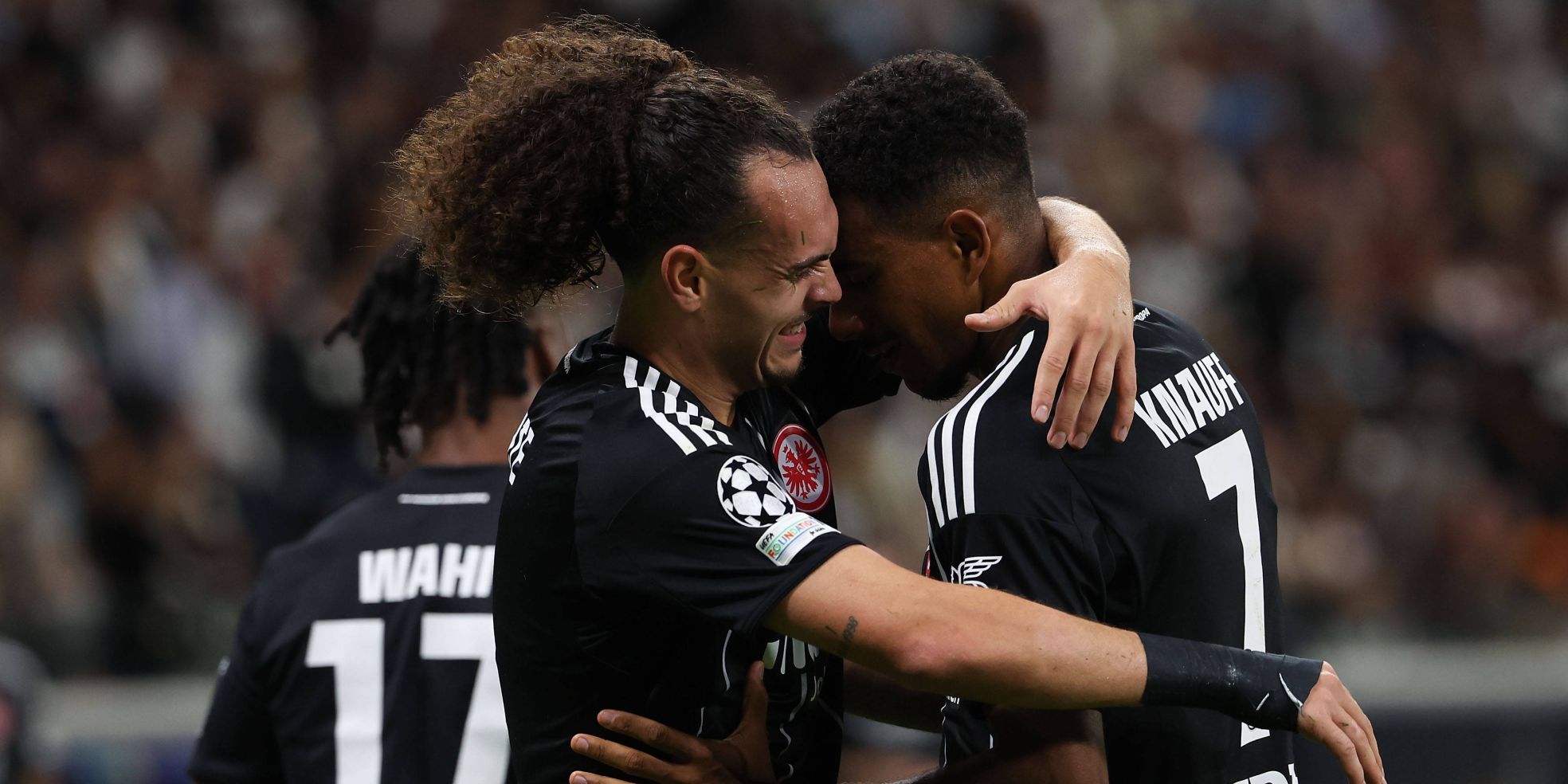 Arthur Theate und Ansgar Knauff von Eintracht Frankfurt