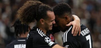 Arthur Theate und Ansgar Knauff von Eintracht Frankfurt