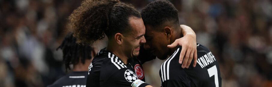 Arthur Theate und Ansgar Knauff von Eintracht Frankfurt