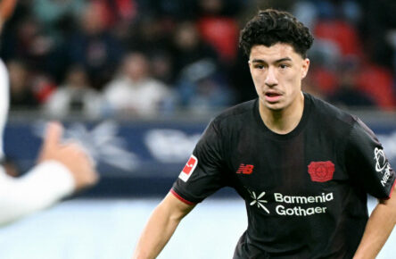 Fussball, Bundesliga, Deutschland, Herren, Saison 2025/2026, 8. Spieltag, BayArena Leverkusen: Bayer Leverkusen - SC Freiburg 2:0 Ibrahim Maza LEV. Aktion, Einzelbild. *** Football, Bundesliga, Germany, Men, Season 2025 2026, Matchday 8, BayArena Leverkusen Bayer Leverkusen SC Freiburg 2 0 Ibrahim Maza LEV Action, Single image