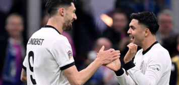 Mitspieler bei der Nationalmannschaft: Tim Kleindienst von Borussia Mönchengladbach und Nadiem Amiri vom 1. FSV Mainz 05