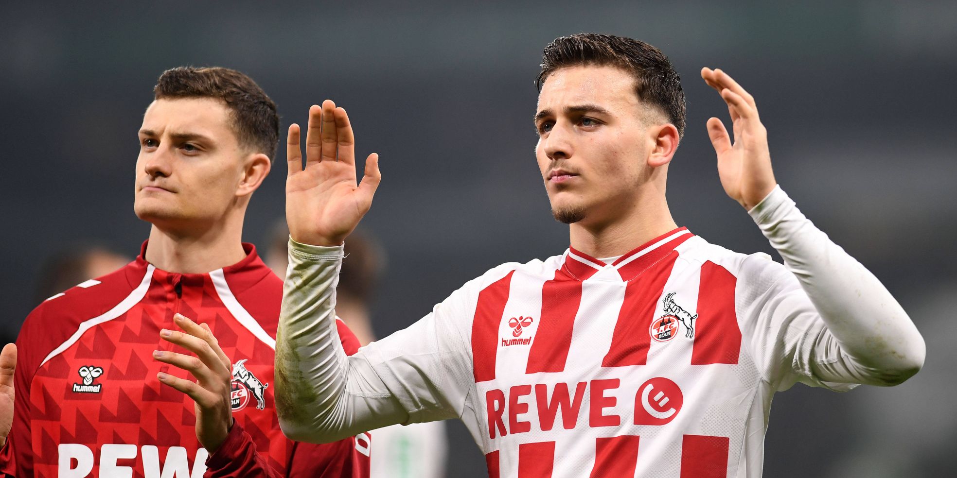 Eric Martel und Said El Mala vom 1. FC Köln