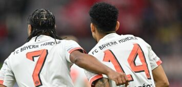 Serge Gnabry und Luis Diaz vom FC Bayern