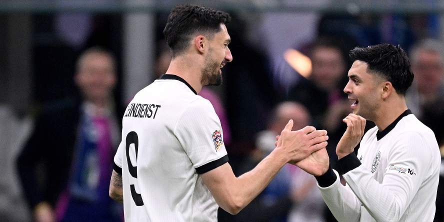 Mitspieler bei der Nationalmannschaft: Tim Kleindienst von Borussia Mönchengladbach und Nadiem Amiri vom 1. FSV Mainz 05